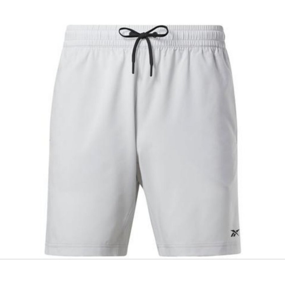 Reebok Men's Regular-Fit Moisture-Wicking 9" Woven Drawstring Shorts Grey 2XL